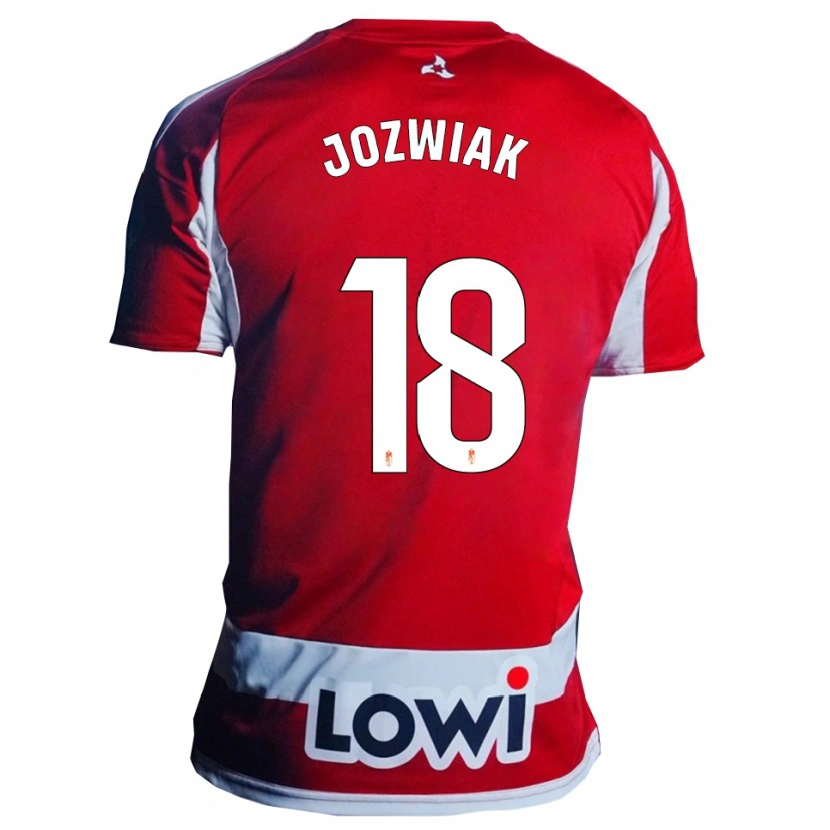 Danxen Män Kamil Józwiak #18 Röd Vit Hemmatröja Matchtröjor 2025/26 Tröjor T-Tröja