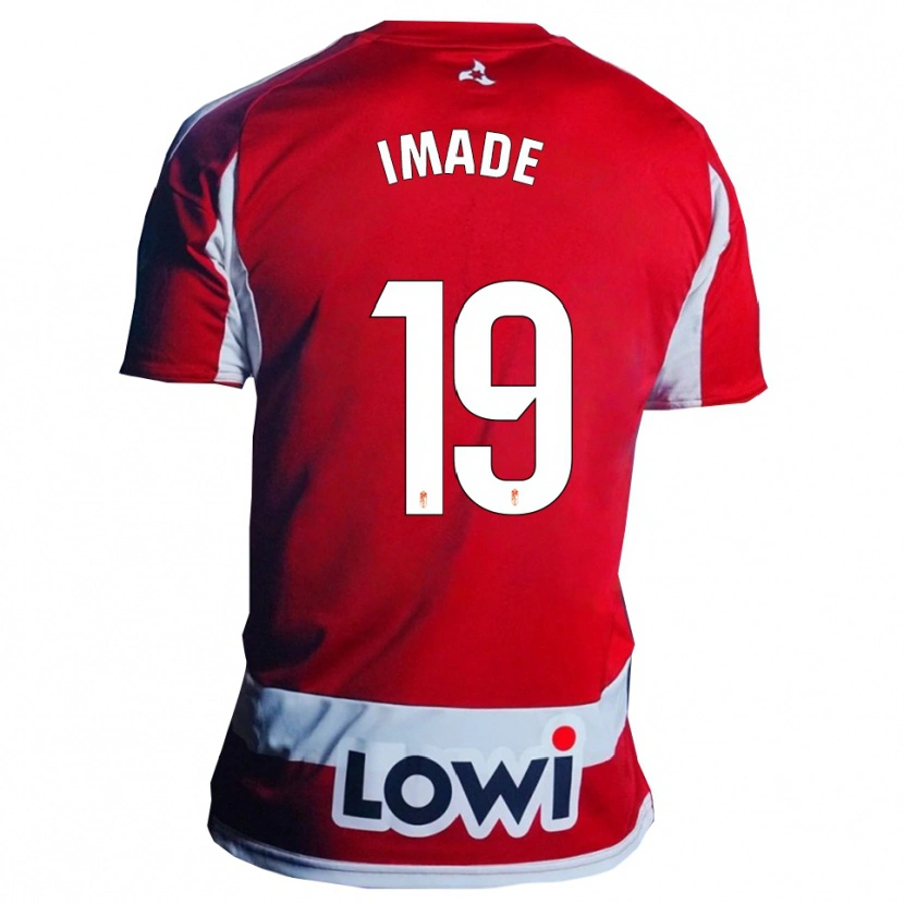 Danxen Män Edna Imade #19 Röd Vit Hemmatröja Matchtröjor 2025/26 Tröjor T-Tröja