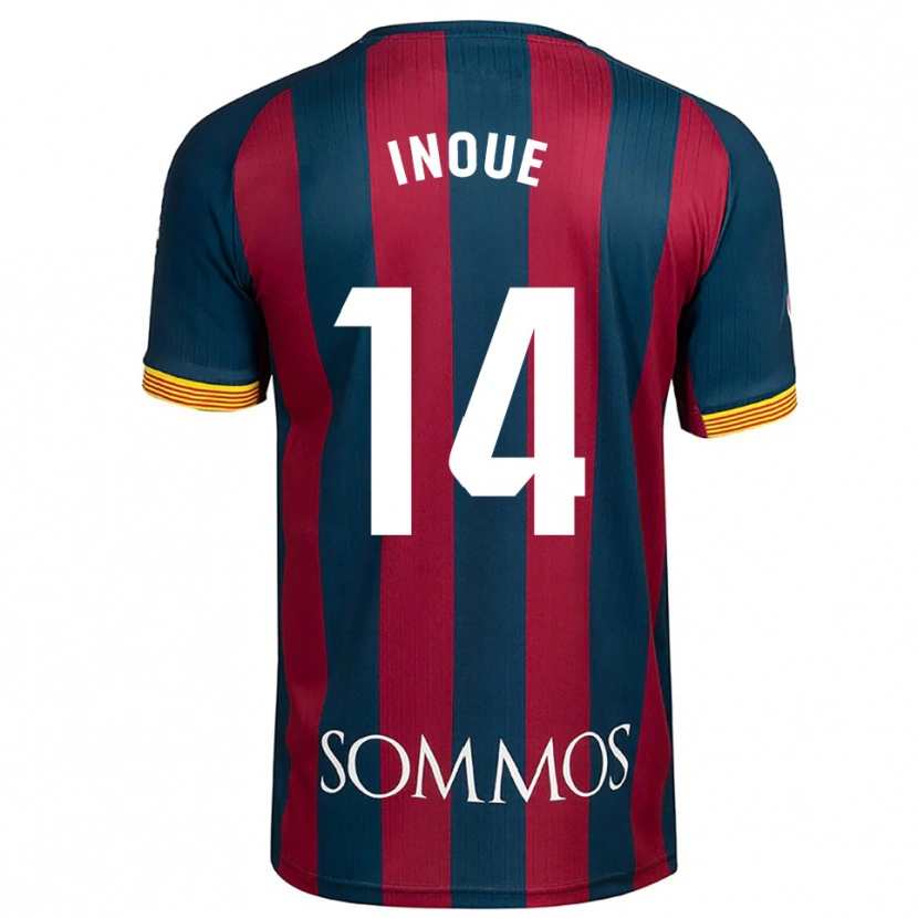 Danxen Män Moe Inoue #14 Marinblå Röd Hemmatröja Matchtröjor 2025/26 Tröjor T-Tröja