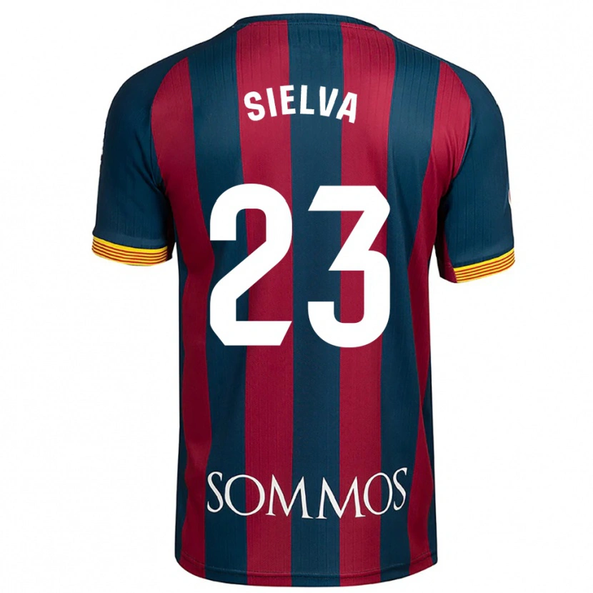 Danxen Män Óscar Sielva #23 Marinblå Röd Hemmatröja Matchtröjor 2025/26 Tröjor T-Tröja