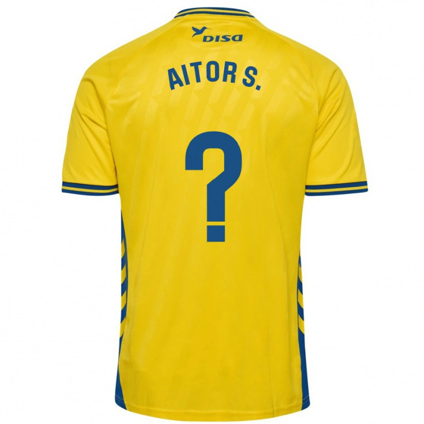 Danxen Män Aitor Sánchez #0 Gul Blå Hemmatröja Matchtröjor 2025/26 Tröjor T-Tröja