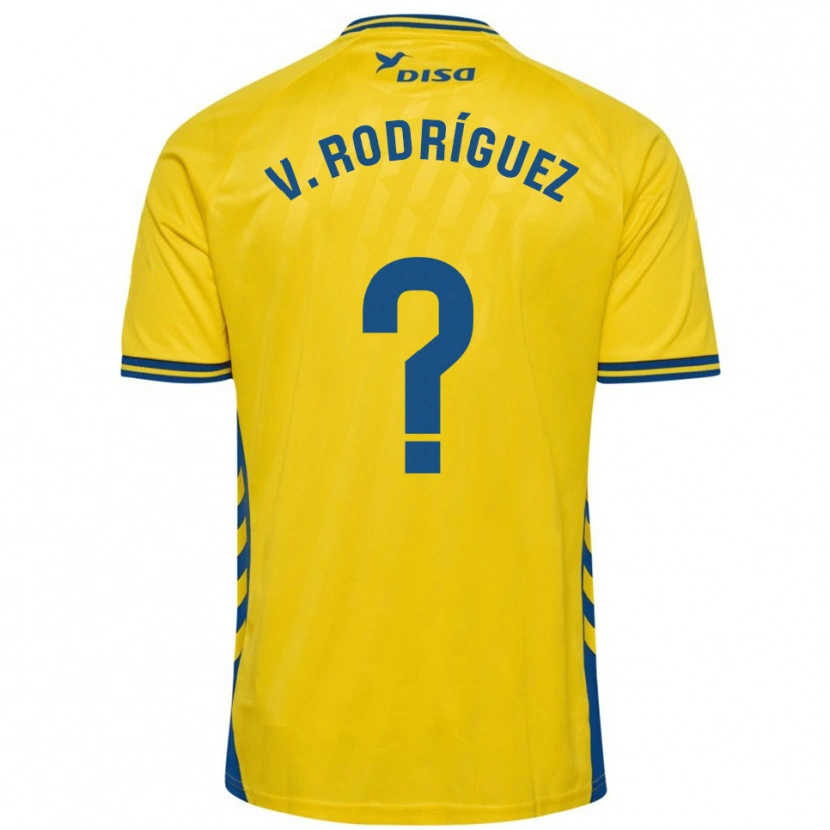 Danxen Män Carlos Vicente Rodríguez #0 Gul Blå Hemmatröja Matchtröjor 2025/26 Tröjor T-Tröja