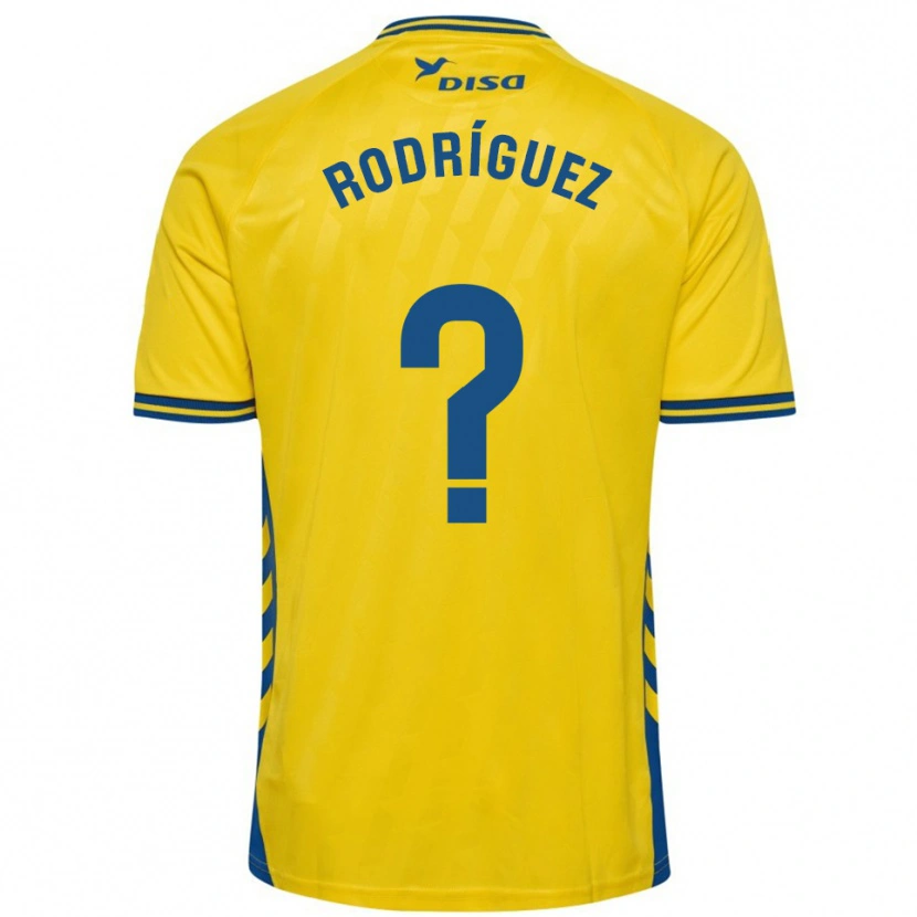 Danxen Män David Rodríguez #0 Gul Blå Hemmatröja Matchtröjor 2025/26 Tröjor T-Tröja
