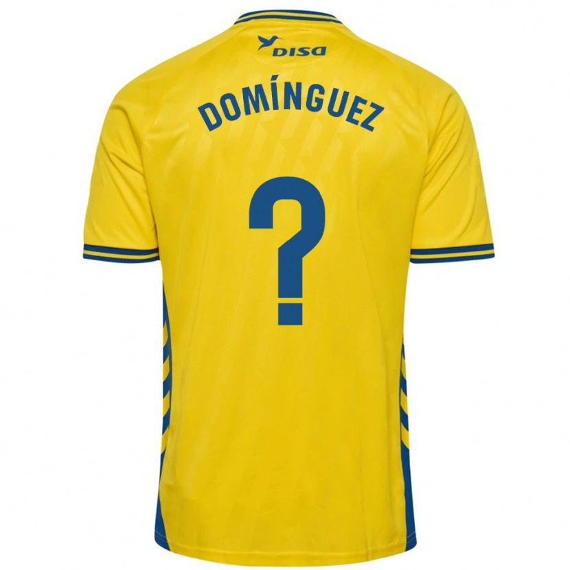 Danxen Män Carlos Domínguez #0 Gul Blå Hemmatröja Matchtröjor 2025/26 Tröjor T-Tröja