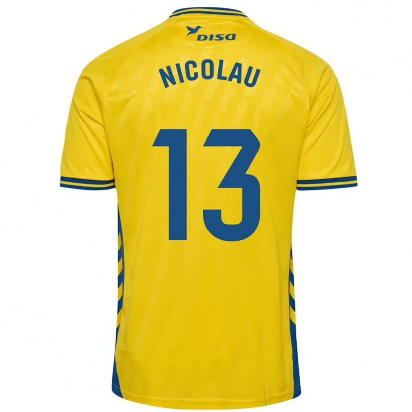 Danxen Män Nacho Nicolau #13 Gul Blå Hemmatröja Matchtröjor 2025/26 Tröjor T-Tröja