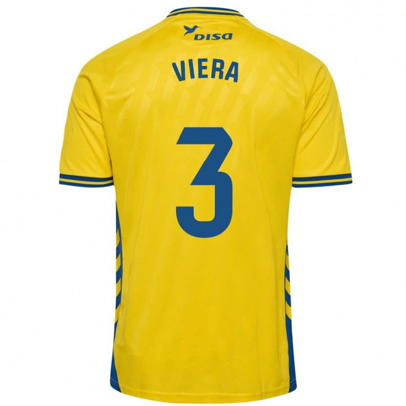 Danxen Män Óliver Viera #3 Gul Blå Hemmatröja Matchtröjor 2025/26 Tröjor T-Tröja