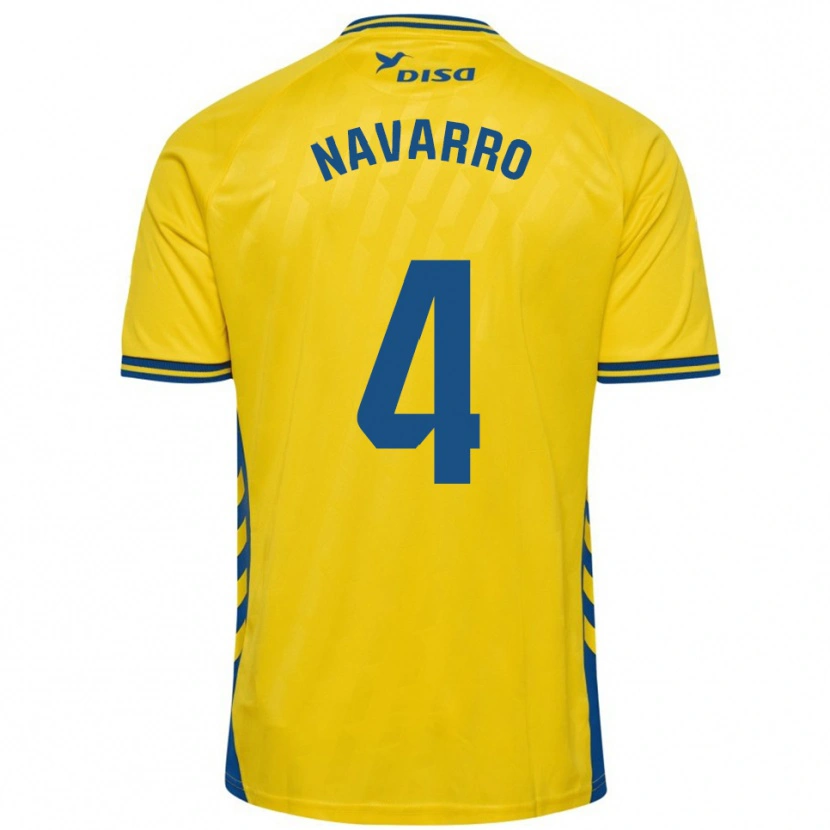 Danxen Män Carlos Navarro #4 Gul Blå Hemmatröja Matchtröjor 2025/26 Tröjor T-Tröja