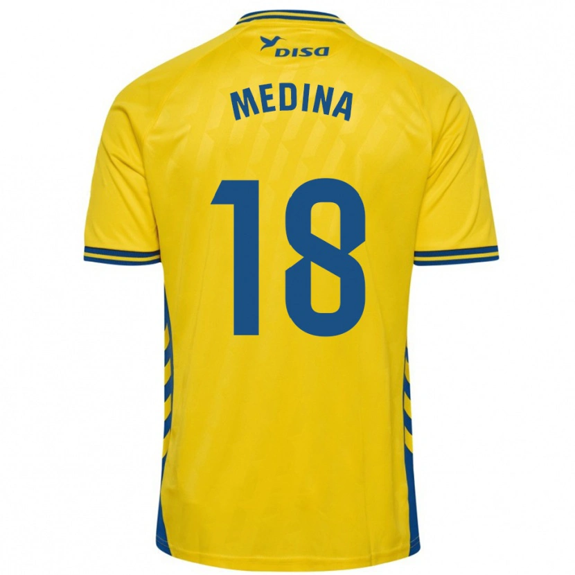 Danxen Män Iván Medina #18 Gul Blå Hemmatröja Matchtröjor 2025/26 Tröjor T-Tröja