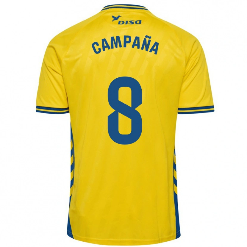 Danxen Män José Campaña #8 Gul Blå Hemmatröja Matchtröjor 2025/26 Tröjor T-Tröja