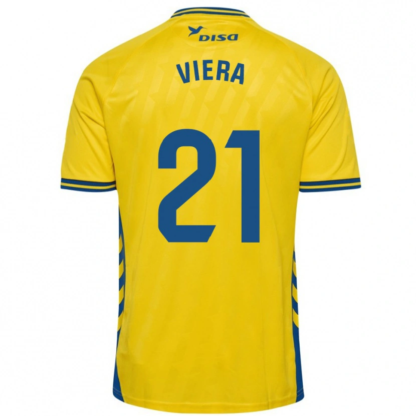 Danxen Män Jonathan Viera #21 Gul Blå Hemmatröja Matchtröjor 2025/26 Tröjor T-Tröja
