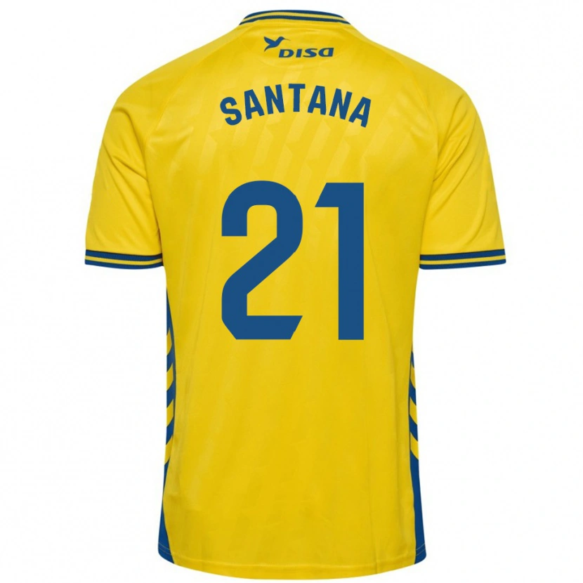 Danxen Män Yadam Santana #21 Gul Blå Hemmatröja Matchtröjor 2025/26 Tröjor T-Tröja