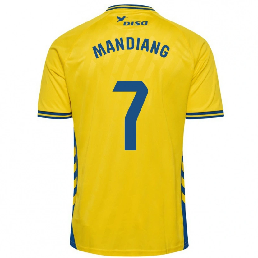 Danxen Män Saliou Mandiang #7 Gul Blå Hemmatröja Matchtröjor 2025/26 Tröjor T-Tröja