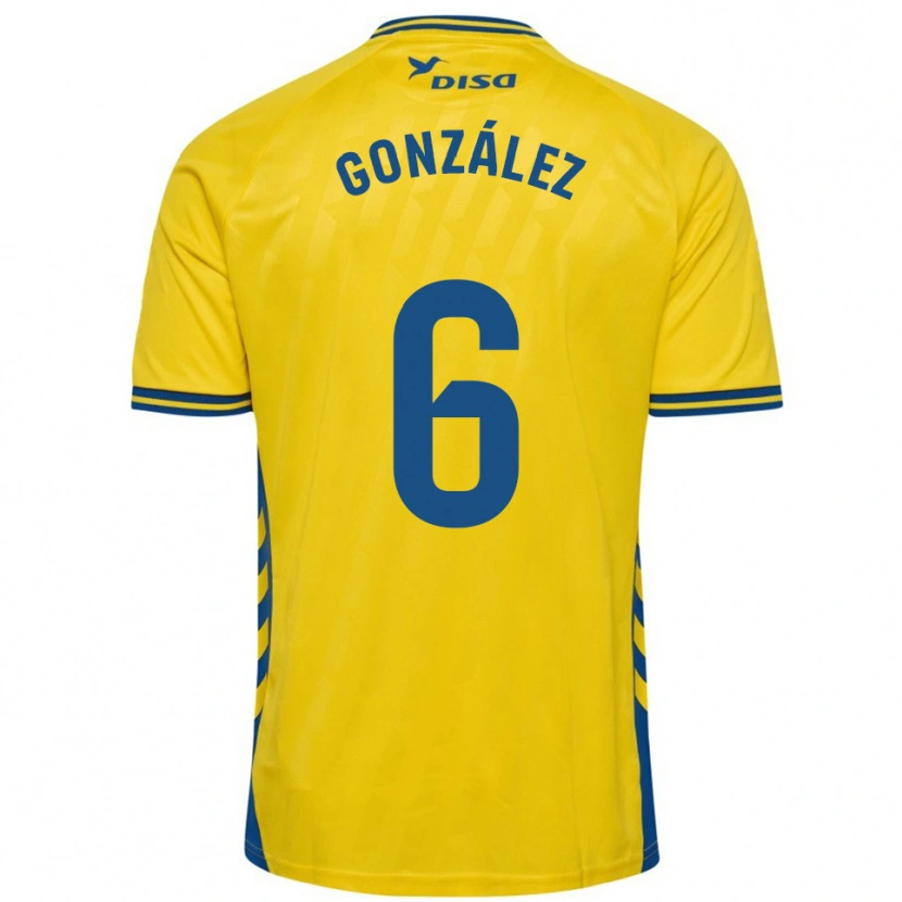 Danxen Män Fabio González #6 Gul Blå Hemmatröja Matchtröjor 2025/26 Tröjor T-Tröja
