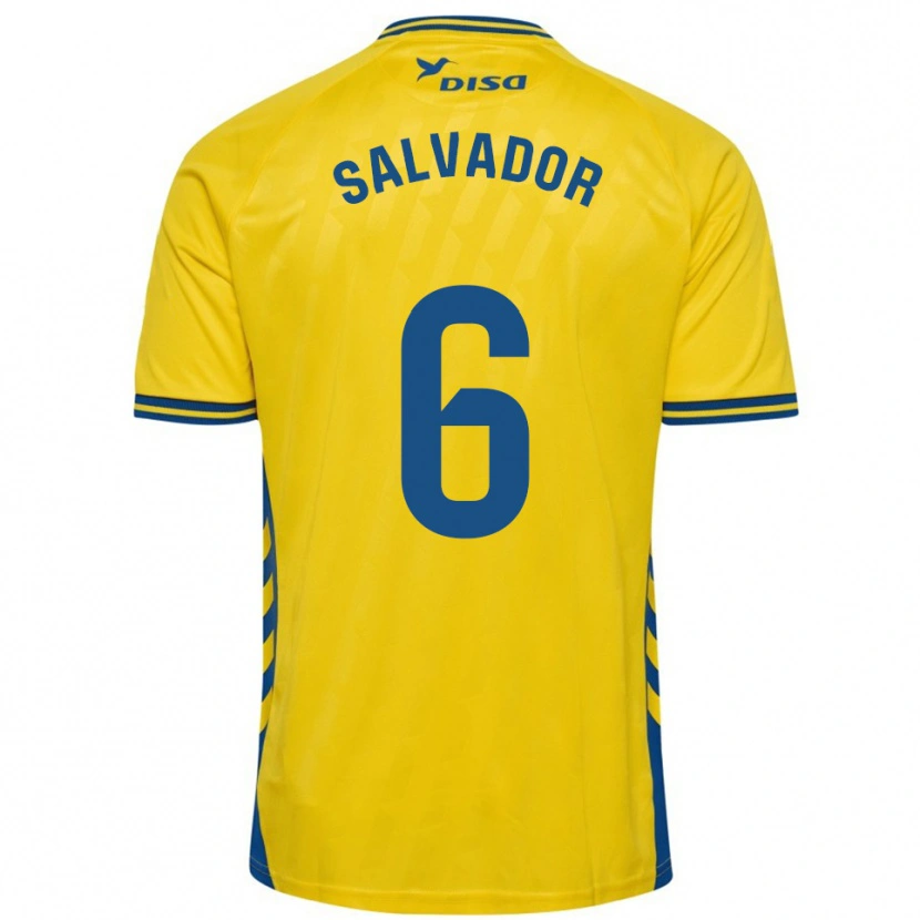 Danxen Män Pol Salvador #6 Gul Blå Hemmatröja Matchtröjor 2025/26 Tröjor T-Tröja