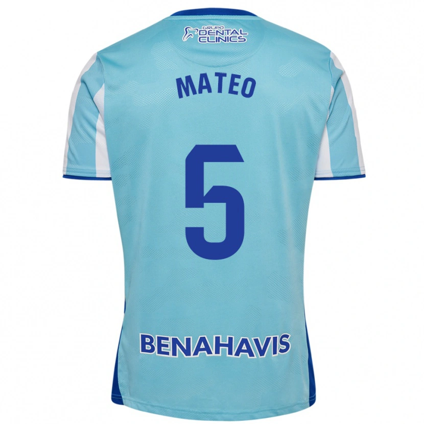 Danxen Män Ángel Mateo #5 Himmelsblå Vit Hemmatröja Matchtröjor 2025/26 Tröjor T-Tröja