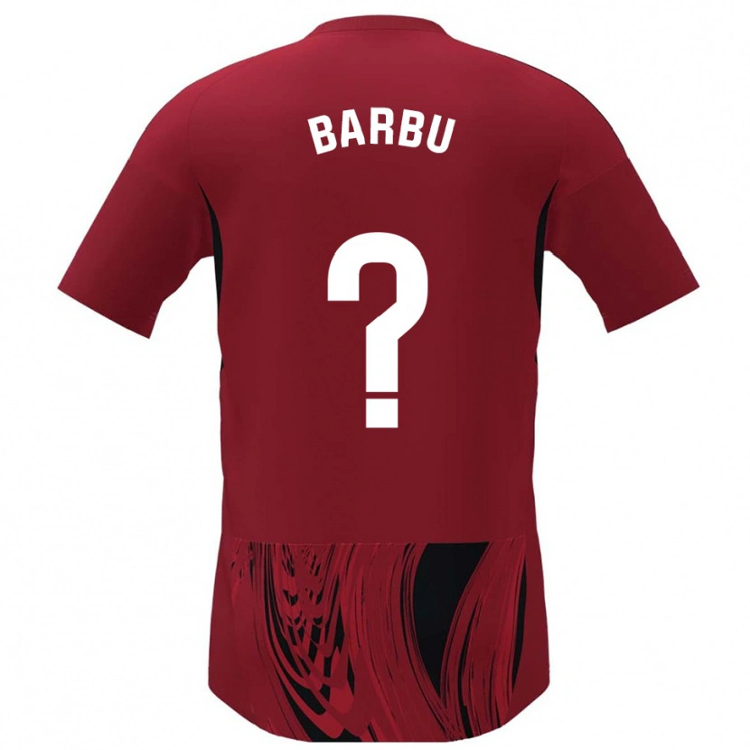 Danxen Män Álex Barbu #0 Röd Svart Hemmatröja Matchtröjor 2025/26 Tröjor T-Tröja