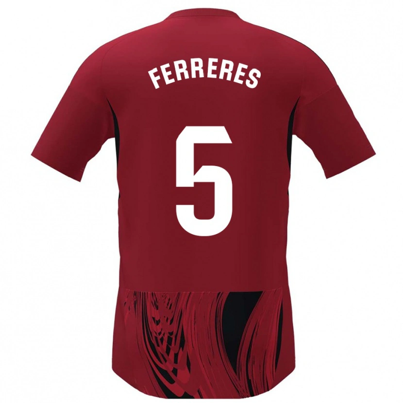 Danxen Män Manolo Ferreres #5 Röd Svart Hemmatröja Matchtröjor 2025/26 Tröjor T-Tröja