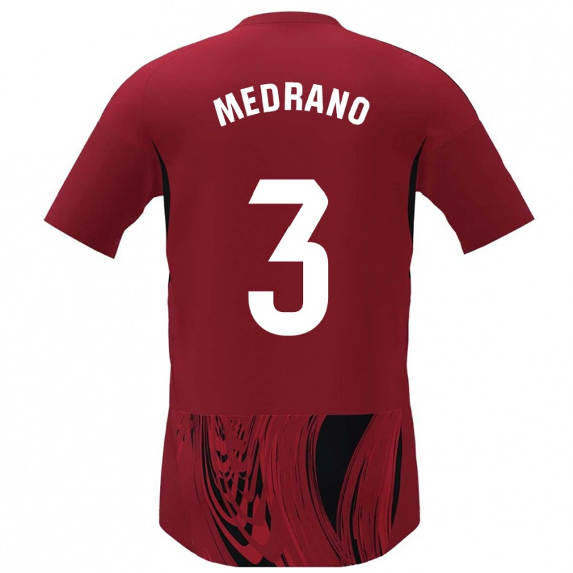 Danxen Män Fernando Medrano #3 Röd Svart Hemmatröja Matchtröjor 2025/26 Tröjor T-Tröja