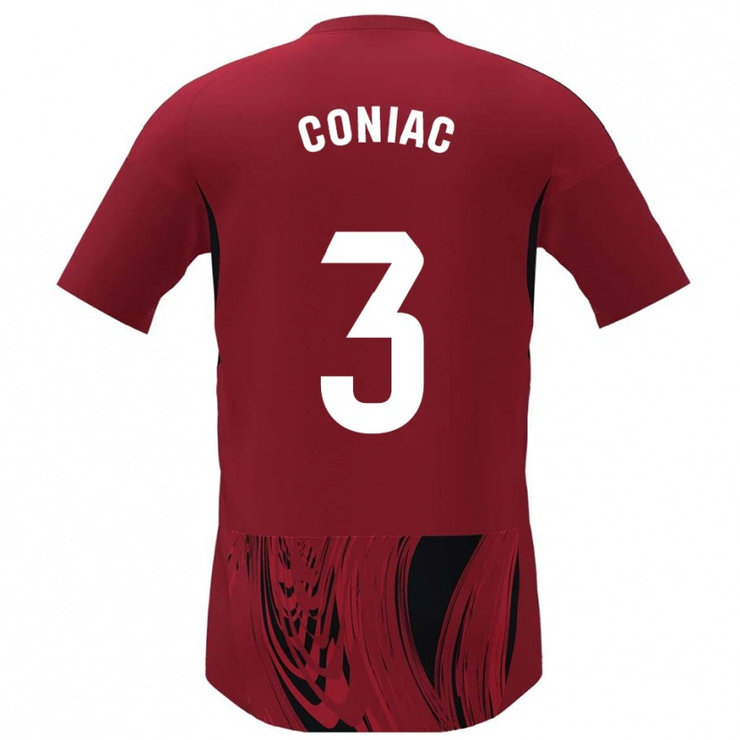 Danxen Män Edu Coniac #3 Röd Svart Hemmatröja Matchtröjor 2025/26 Tröjor T-Tröja