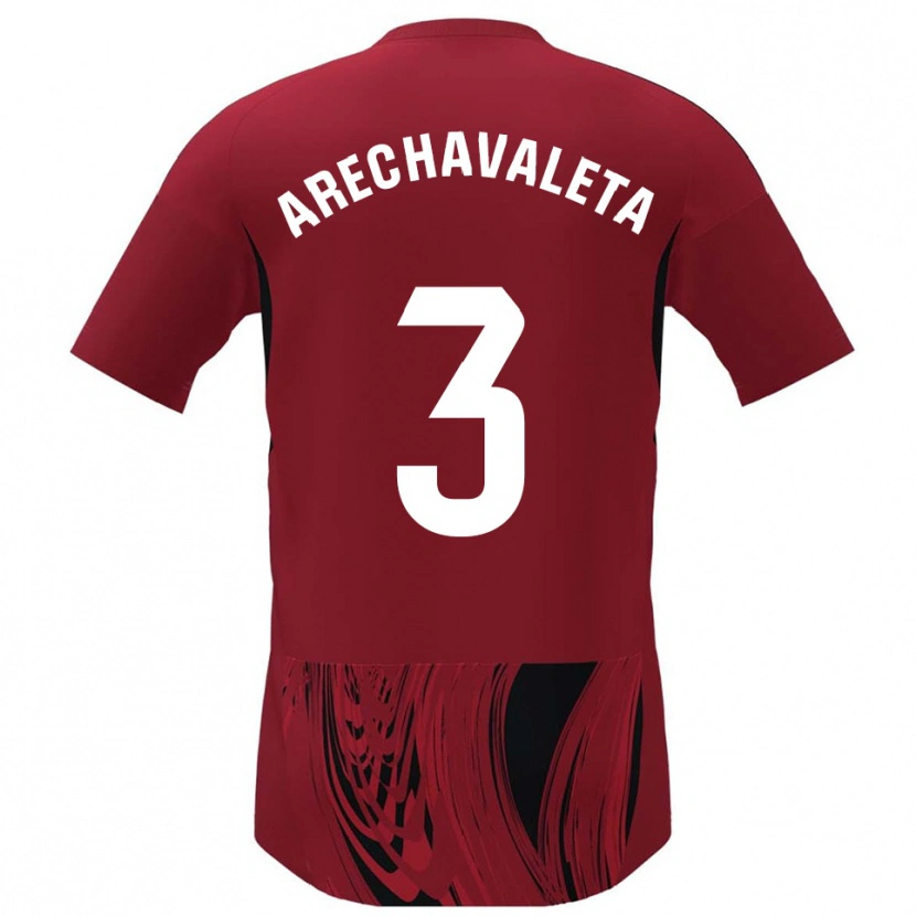 Danxen Män Jorge Arechavaleta #3 Röd Svart Hemmatröja Matchtröjor 2025/26 Tröjor T-Tröja