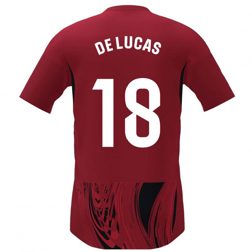 Danxen Män Alejandro De Lucas #18 Röd Svart Hemmatröja Matchtröjor 2025/26 Tröjor T-Tröja