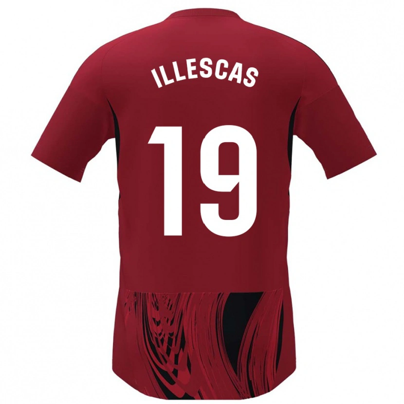 Danxen Män Marino Illescas #19 Röd Svart Hemmatröja Matchtröjor 2025/26 Tröjor T-Tröja