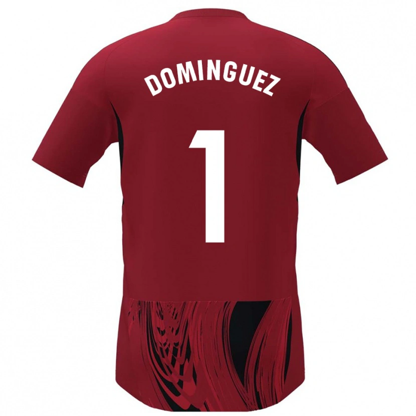 Danxen Män Iago Domínguez #1 Röd Svart Hemmatröja Matchtröjor 2025/26 Tröjor T-Tröja