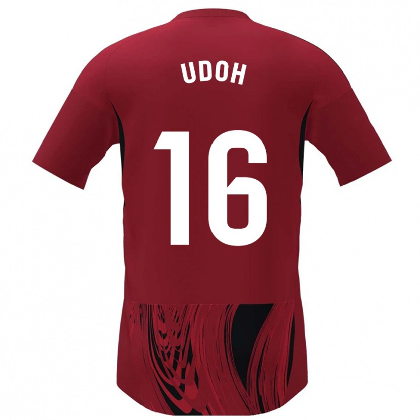 Danxen Män Isaac Udoh #16 Röd Svart Hemmatröja Matchtröjor 2025/26 Tröjor T-Tröja