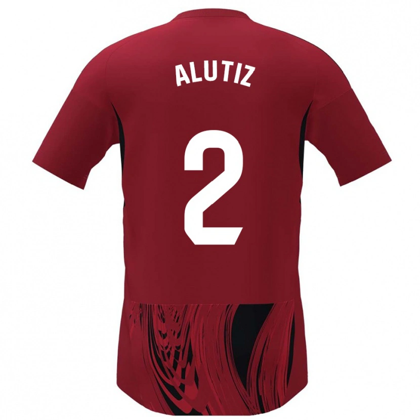 Danxen Män Hodei Alutiz #2 Röd Svart Hemmatröja Matchtröjor 2025/26 Tröjor T-Tröja