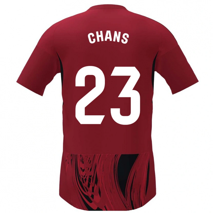 Danxen Män Ángel Chans #23 Röd Svart Hemmatröja Matchtröjor 2025/26 Tröjor T-Tröja