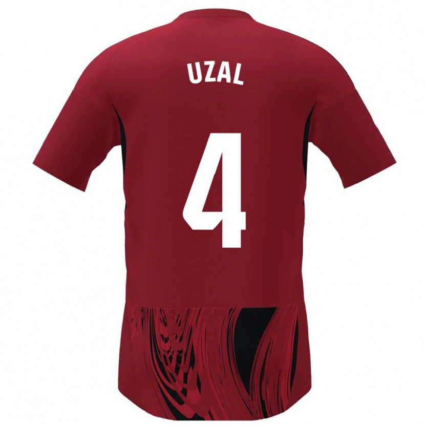 Danxen Män Yeray Uzal #4 Röd Svart Hemmatröja Matchtröjor 2025/26 Tröjor T-Tröja