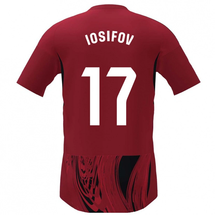 Danxen Män Nikita Iosifov #17 Röd Svart Hemmatröja Matchtröjor 2025/26 Tröjor T-Tröja