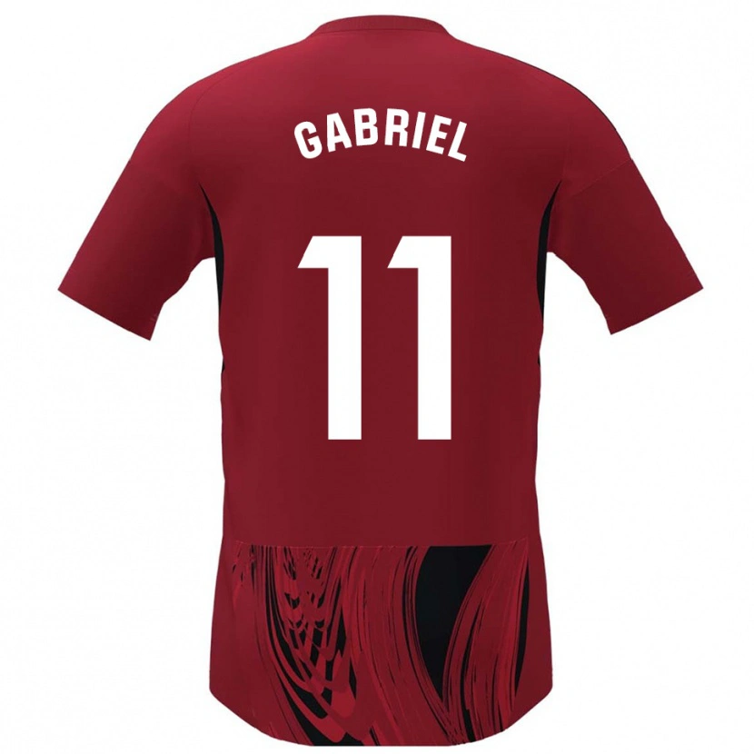 Danxen Män Sergio Gabriel #11 Röd Svart Hemmatröja Matchtröjor 2025/26 Tröjor T-Tröja