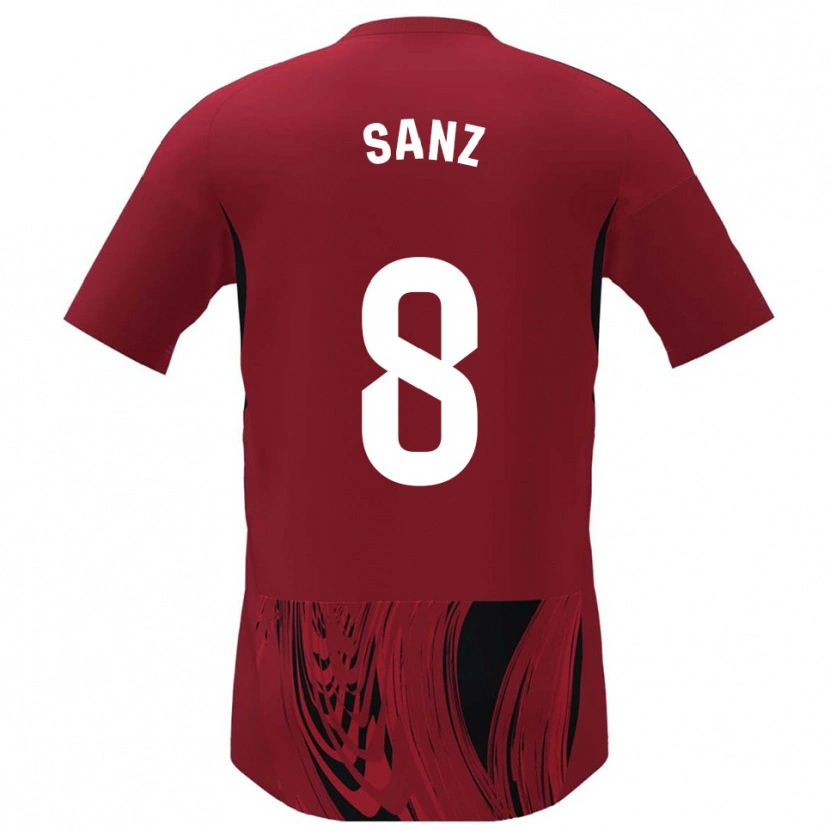Danxen Män Álvaro Sanz #8 Röd Svart Hemmatröja Matchtröjor 2025/26 Tröjor T-Tröja