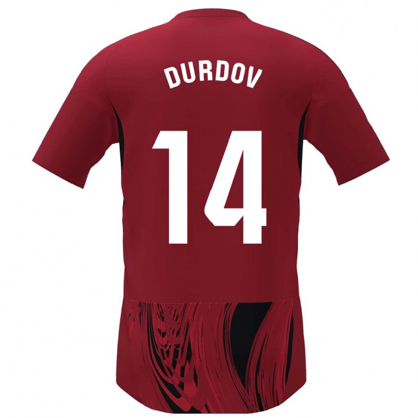 Danxen Män Ivan Durdov #14 Röd Svart Hemmatröja Matchtröjor 2025/26 Tröjor T-Tröja