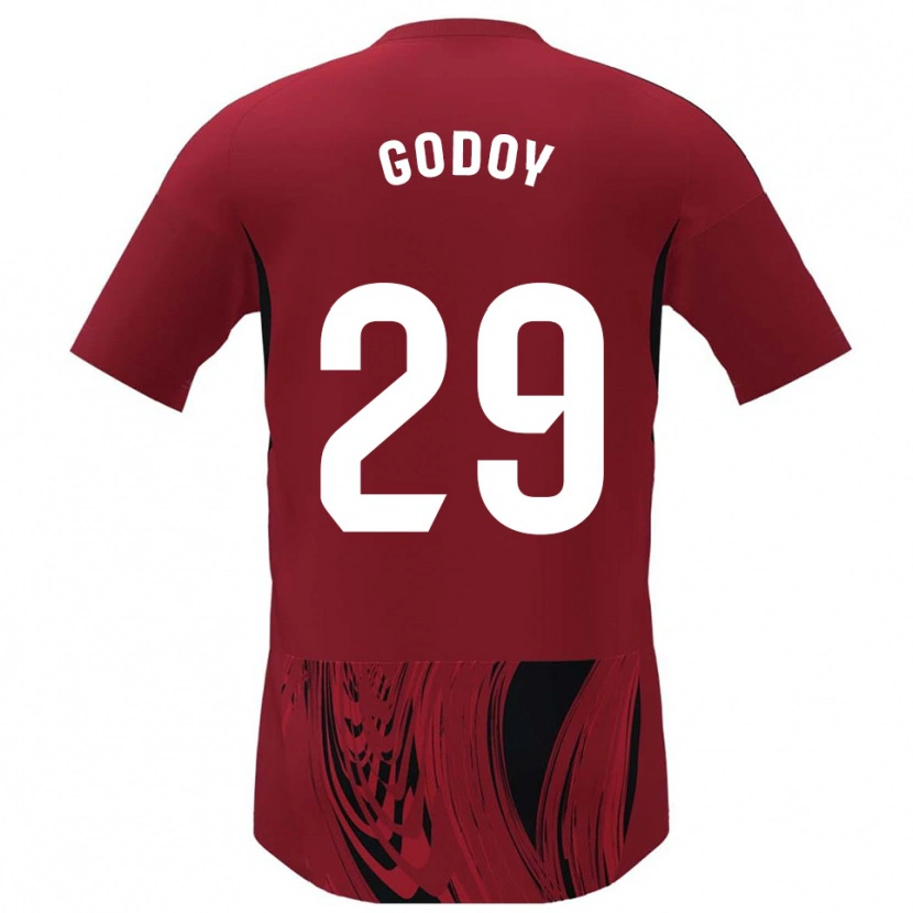 Danxen Män Alan Godoy #29 Röd Svart Hemmatröja Matchtröjor 2025/26 Tröjor T-Tröja