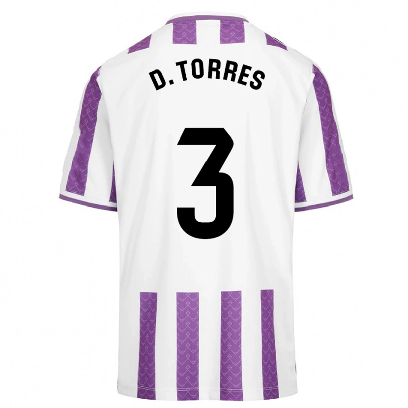 Danxen Män David Torres #3 Lila Vit Hemmatröja Matchtröjor 2025/26 Tröjor T-Tröja