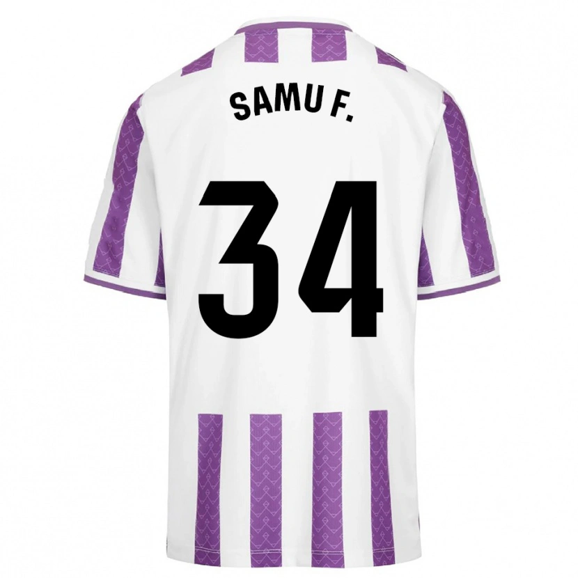 Danxen Män Samu Fernández #34 Lila Vit Hemmatröja Matchtröjor 2025/26 Tröjor T-Tröja