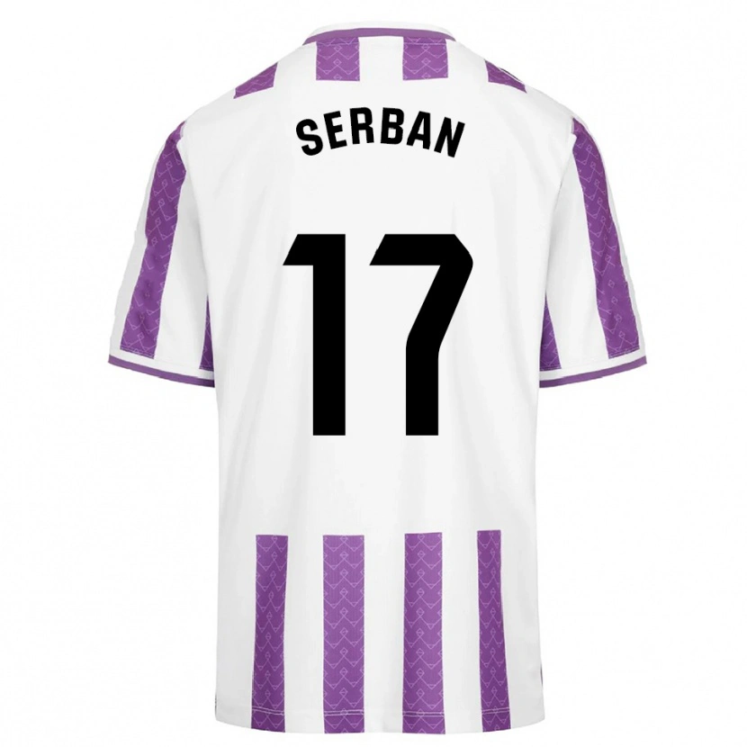 Danxen Män Alin Șerban #17 Lila Vit Hemmatröja Matchtröjor 2025/26 Tröjor T-Tröja
