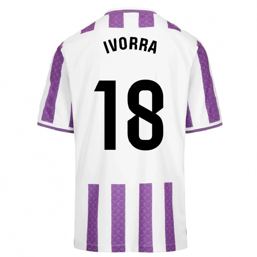 Danxen Män Iker Ivorra #18 Lila Vit Hemmatröja Matchtröjor 2025/26 Tröjor T-Tröja