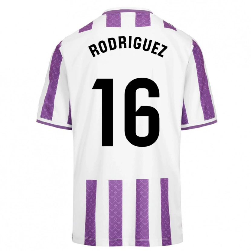 Danxen Män Gabriel Rodríguez #16 Lila Vit Hemmatröja Matchtröjor 2025/26 Tröjor T-Tröja
