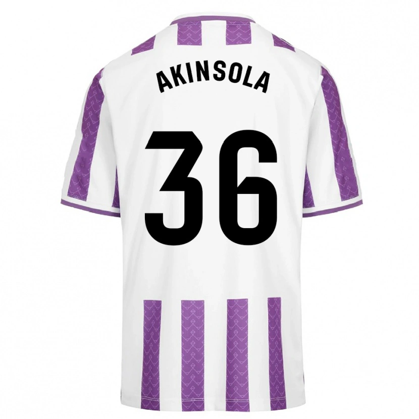 Danxen Män Tunde Akinsola #36 Lila Vit Hemmatröja Matchtröjor 2025/26 Tröjor T-Tröja