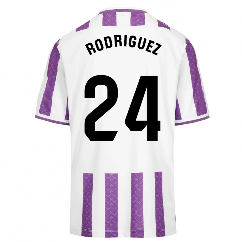 Danxen Män Yago Rodríguez #24 Lila Vit Hemmatröja Matchtröjor 2025/26 Tröjor T-Tröja