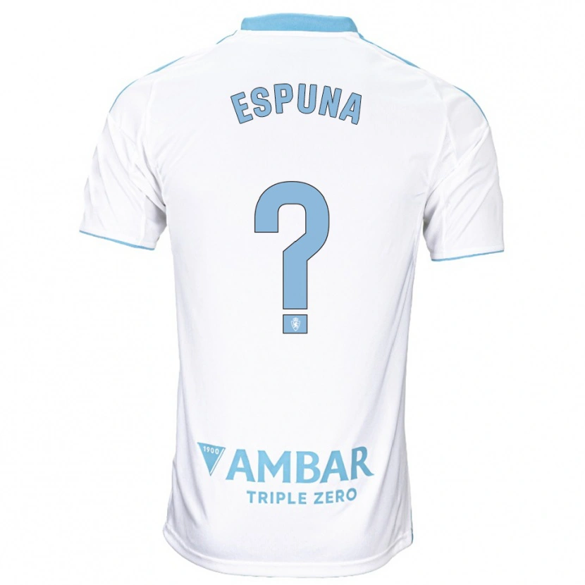 Danxen Män Nico Espuña #0 Vit Himmelsblå Hemmatröja Matchtröjor 2025/26 Tröjor T-Tröja