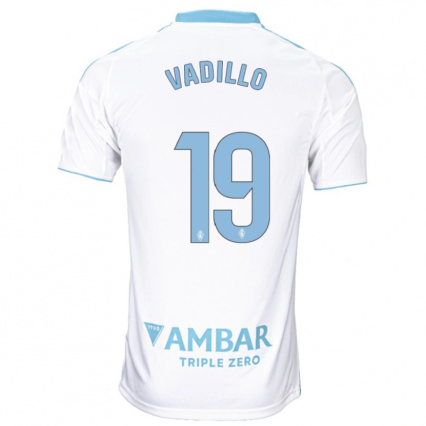 Danxen Män Iker Vadillo #19 Vit Himmelsblå Hemmatröja Matchtröjor 2025/26 Tröjor T-Tröja