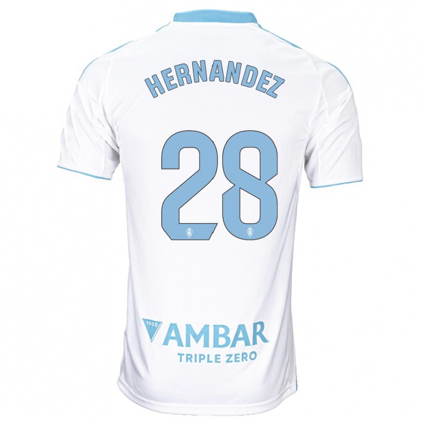 Danxen Män Diego Hernández #28 Vit Himmelsblå Hemmatröja Matchtröjor 2025/26 Tröjor T-Tröja