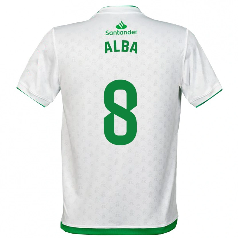 Danxen Män Alba Luzuriaga Albelda #8 Grön Vit Hemmatröja Matchtröjor 2025/26 Tröjor T-Tröja