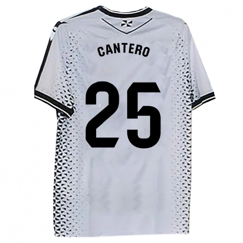 Danxen Män Yago Cantero #25 Vit Svart Hemmatröja Matchtröjor 2025/26 Tröjor T-Tröja
