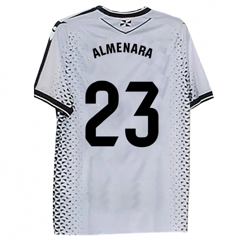 Danxen Män Gonzalo Almenara #23 Vit Svart Hemmatröja Matchtröjor 2025/26 Tröjor T-Tröja