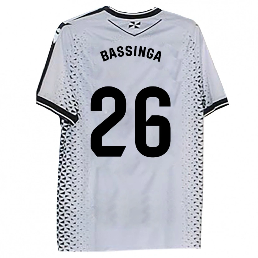 Danxen Män Aboubacar Bassinga #26 Vit Svart Hemmatröja Matchtröjor 2025/26 Tröjor T-Tröja